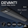 Devanti Electric Radiant Strip Heater Outdoor 1800W Panel Heater Bar Home Remote Control Deals499