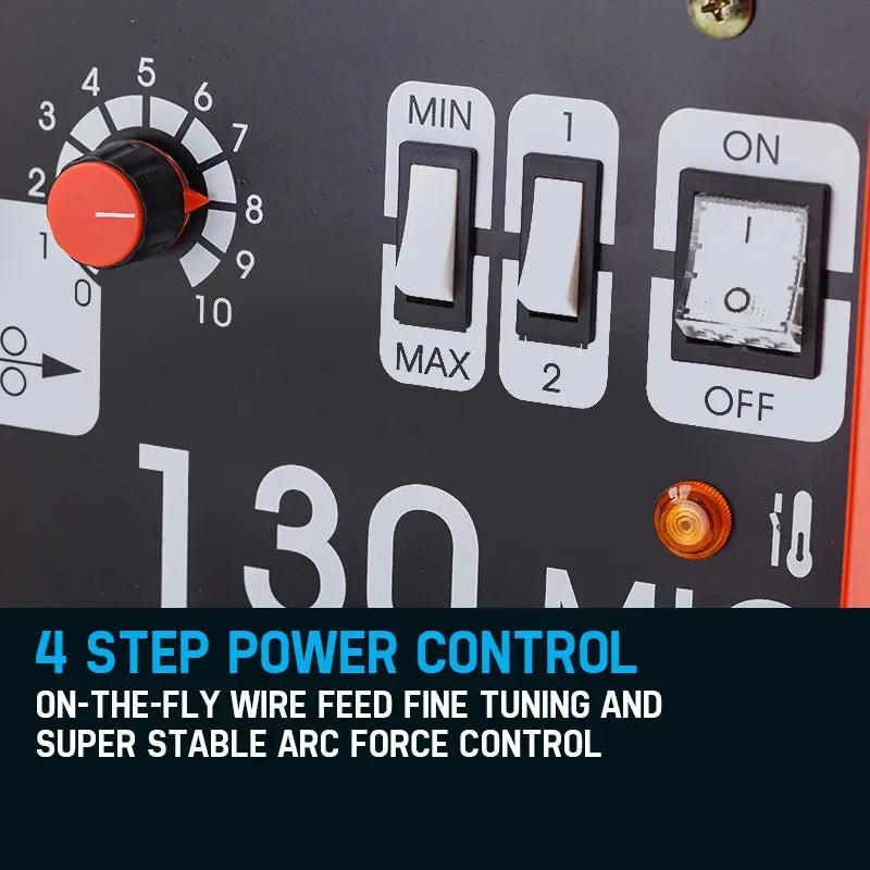 ROSSI 130Amp MIG Gas Gasless Welder Metal Inert Welding Machine Tool Deals499