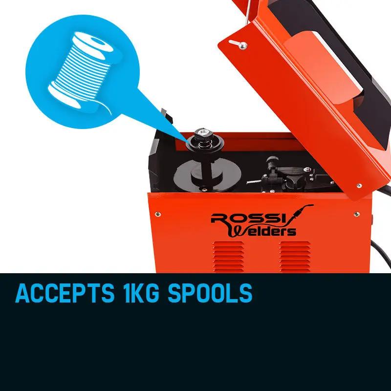 ROSSI 130Amp MIG Gas Gasless Welder Metal Inert Welding Machine Tool Deals499