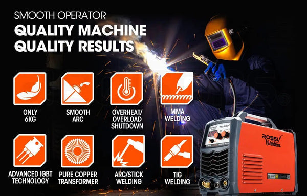 ROSSI 220A Welder Stick GTAW Gas Tungsten Arc Welding Machine Inverter TIG MMA Deals499