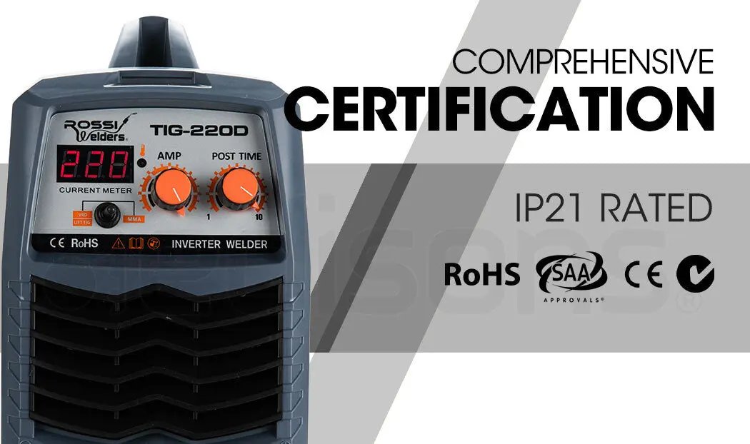ROSSI 220A Welder Stick GTAW Gas Tungsten Arc Welding Machine Inverter TIG MMA Deals499
