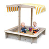 ROVO KIDS Sandpit Toy Box Canopy Wooden Outdoor Sand Pit Children Play Cover Deals499