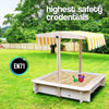 ROVO KIDS Sandpit Toy Box Canopy Wooden Outdoor Sand Pit Children Play Cover Deals499