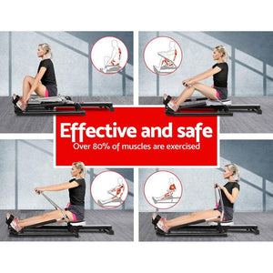 Everfit Rowing Exercise Machine Rower Hydraulic Resistance Fitness Gym Cardio Deals499