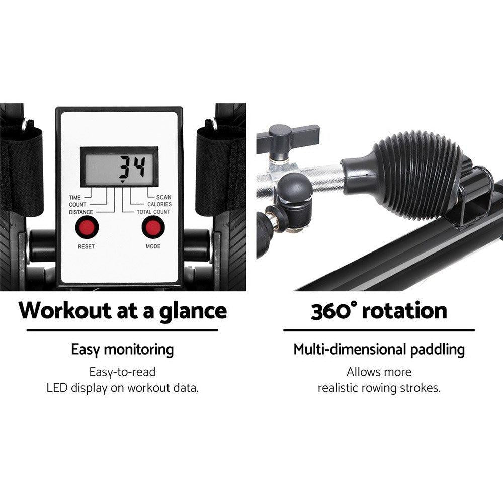 Everfit Rowing Exercise Machine Rower Hydraulic Resistance Fitness Gym Cardio Deals499