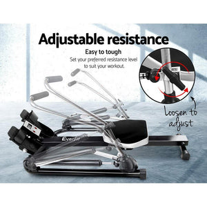 Everfit Rowing Exercise Machine Rower Hydraulic Resistance Fitness Gym Cardio Deals499