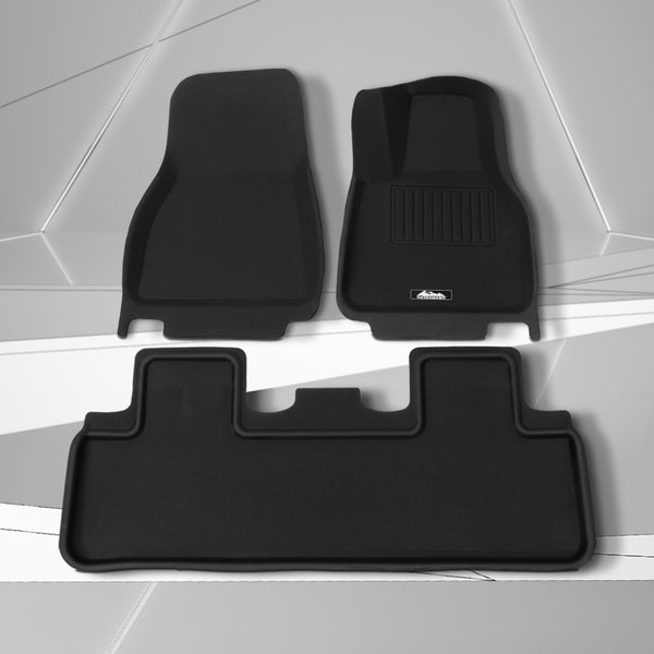 Weisshorn Car Rubber Floor Mats Front and Rear Fits Tesla Model Y 2021-2022 Deals499