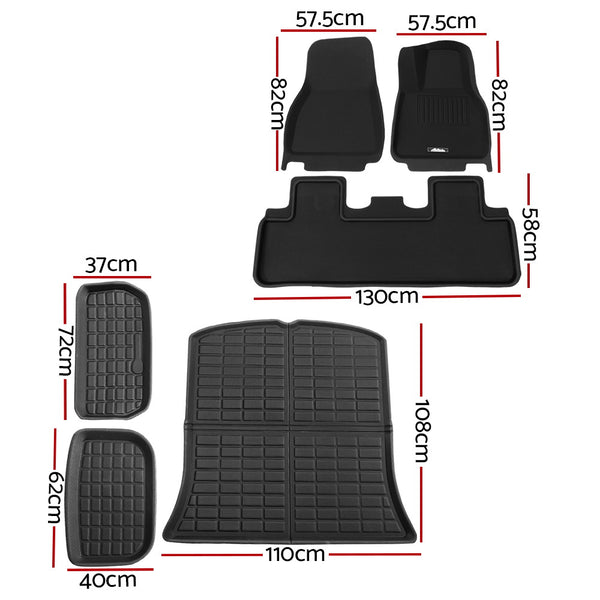 Weisshorn Car Rubber Floor Mats for Tesla Model Y Trunk Toolbox Cargo Mat Carpet Deals499