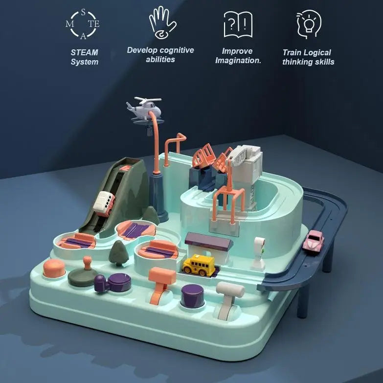 Racing Rail Car Model Educational Toy Adventure Mechanical Interactive Train Deals499