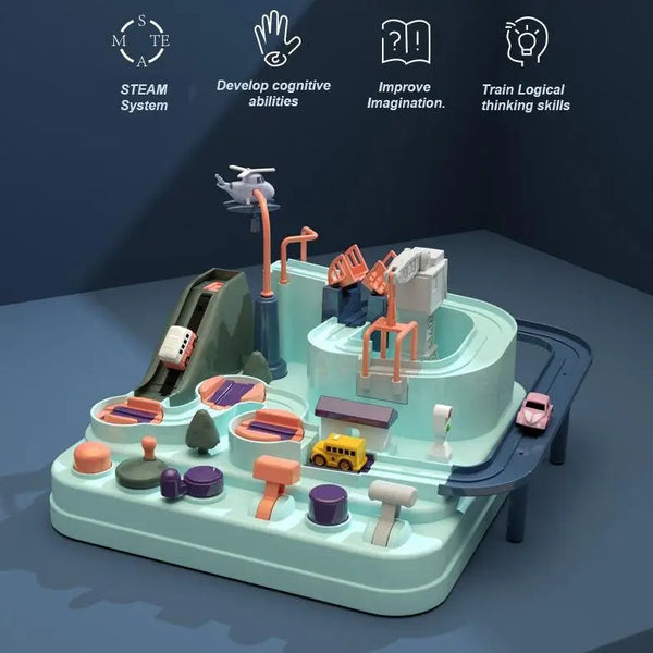 Racing Rail Car Model Educational Toy Adventure Mechanical Interactive Train Deals499