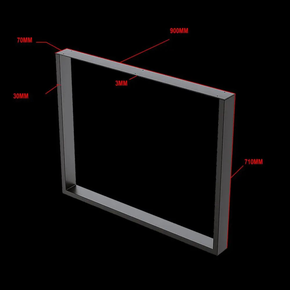 Rectangular Shaped Table Bench Desk Legs Retro Industrial Design Fully Welded - Black Deals499