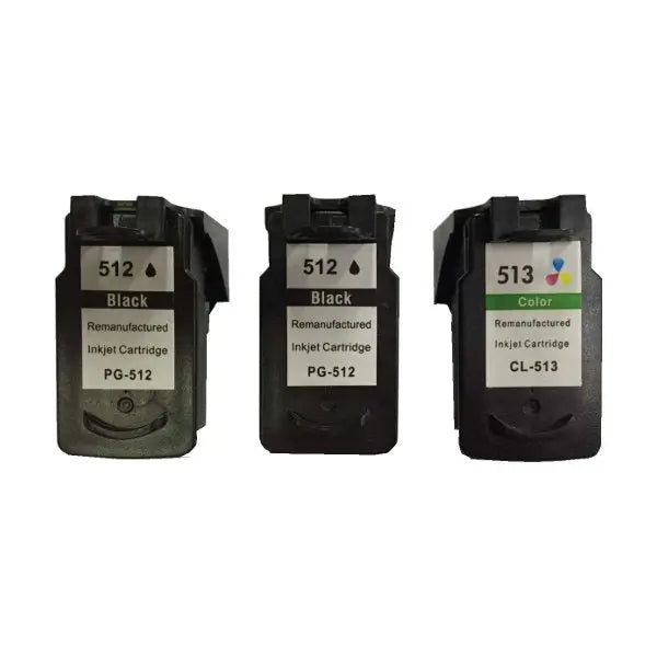 Remanufactured Value Pack (2 x PG512 Black & 1 x CL513 Colour) CANON