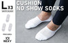 Rexy 3 Pack Large White Cushion No Show Ankle Socks Non-Slip Breathable from Deals499 at Deals499