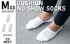 Rexy 3 Pack Medium White Cushion No Show Ankle Socks Non-Slip Breathable from Deals499 at Deals499