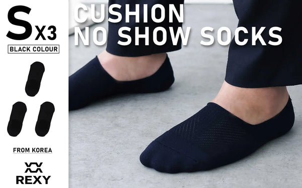 Rexy 3 Pack Small Black Cushion No Show Ankle Socks Non-Slip Breathable from Deals499 at Deals499