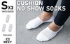 Rexy 3 Pack Small White Cushion No Show Ankle Socks Non-Slip Breathable from Deals499 at Deals499
