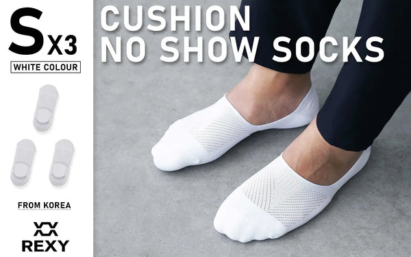 Rexy 3 Pack Small White Cushion No Show Ankle Socks Non-Slip Breathable from Deals499 at Deals499