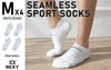 Rexy 4 Pack Medium White Seamless Sport Sneakers Socks Non-Slip Heel Tab from Deals499 at Deals499