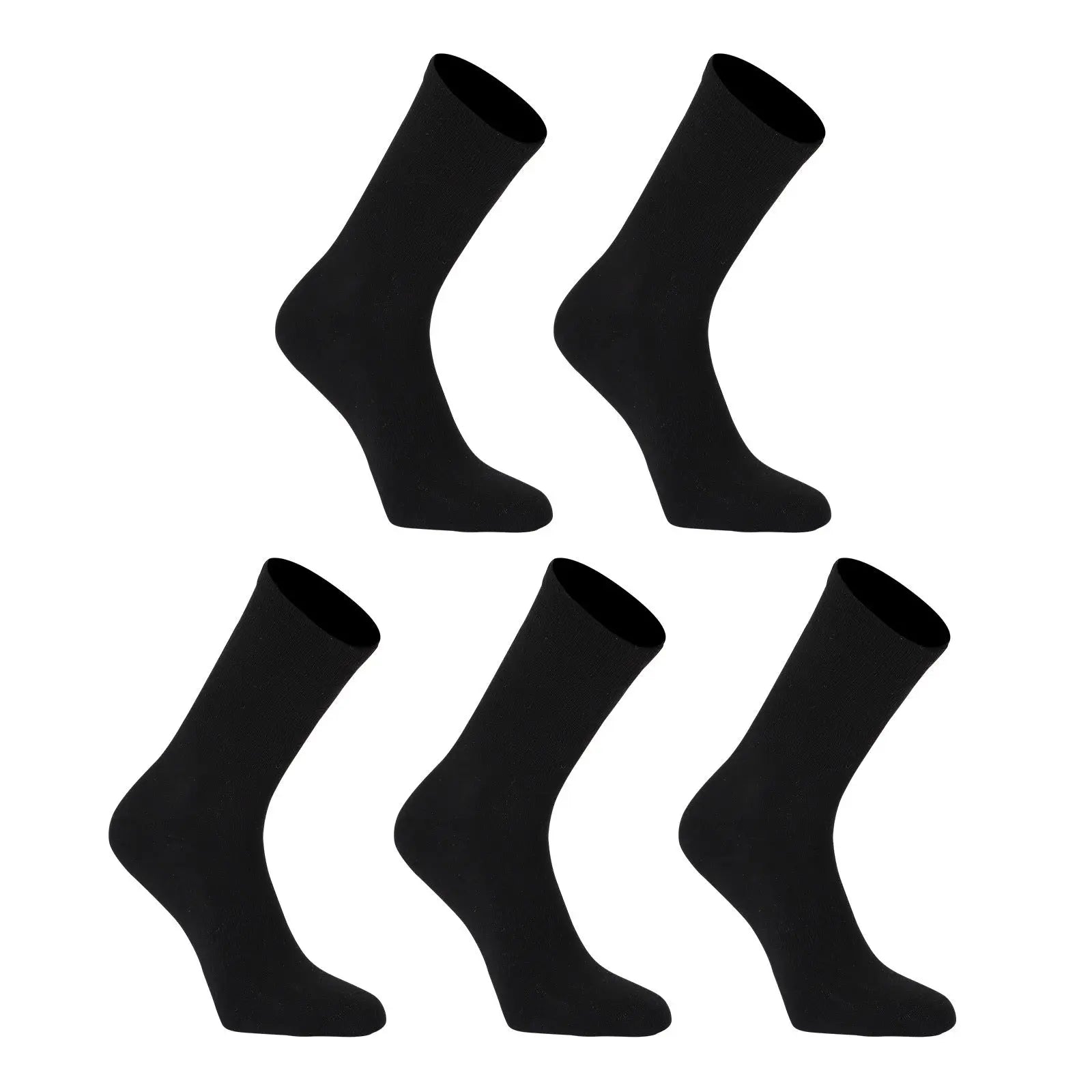 Rexy 5 Pack Large Black 3D Seamless Crew Socks Slim Breathable from Deals499 at Deals499