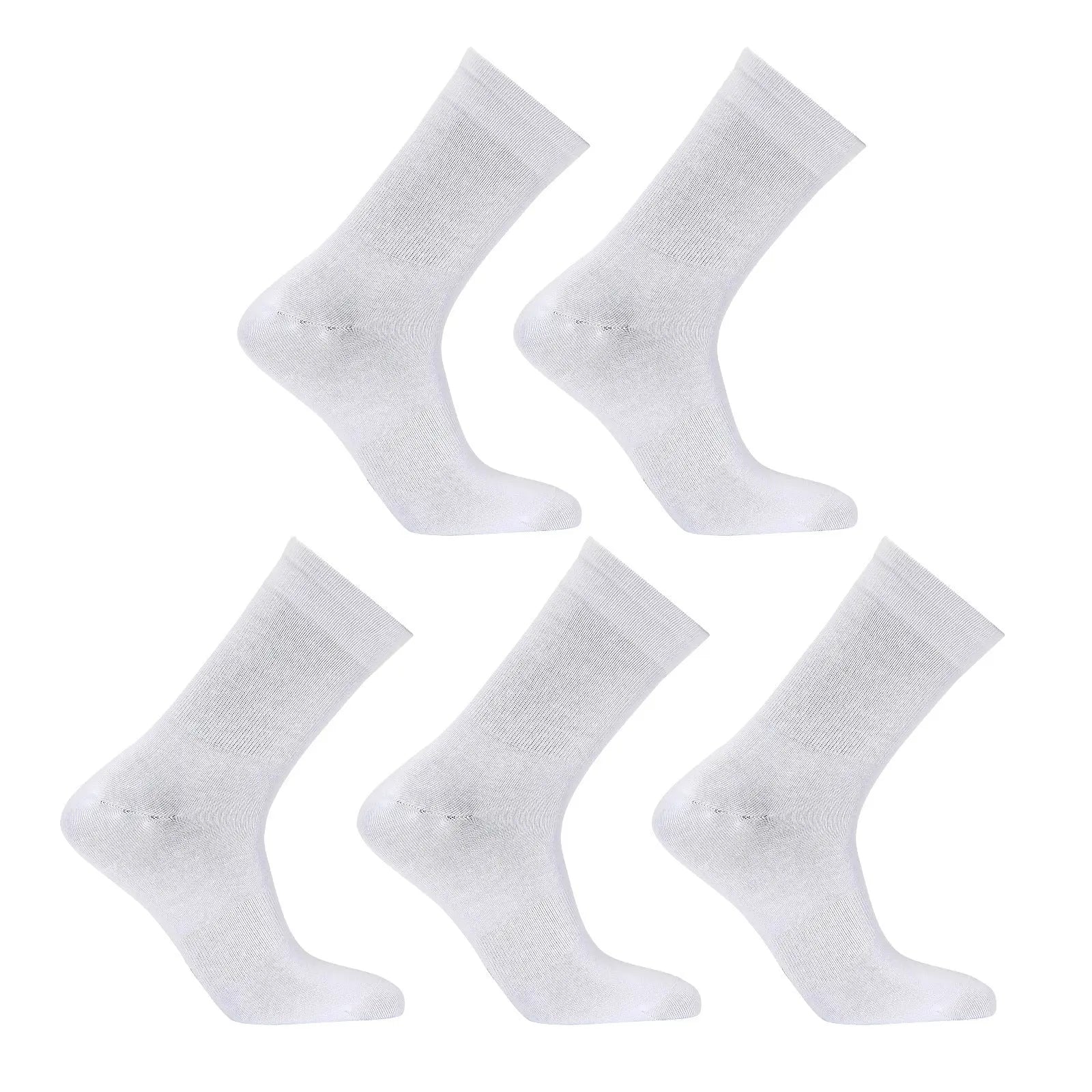 Rexy 5 Pack Large White 3D Seamless Crew Socks Slim Breathable from Deals499 at Deals499