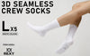 Rexy 5 Pack Large White 3D Seamless Crew Socks Slim Breathable from Deals499 at Deals499