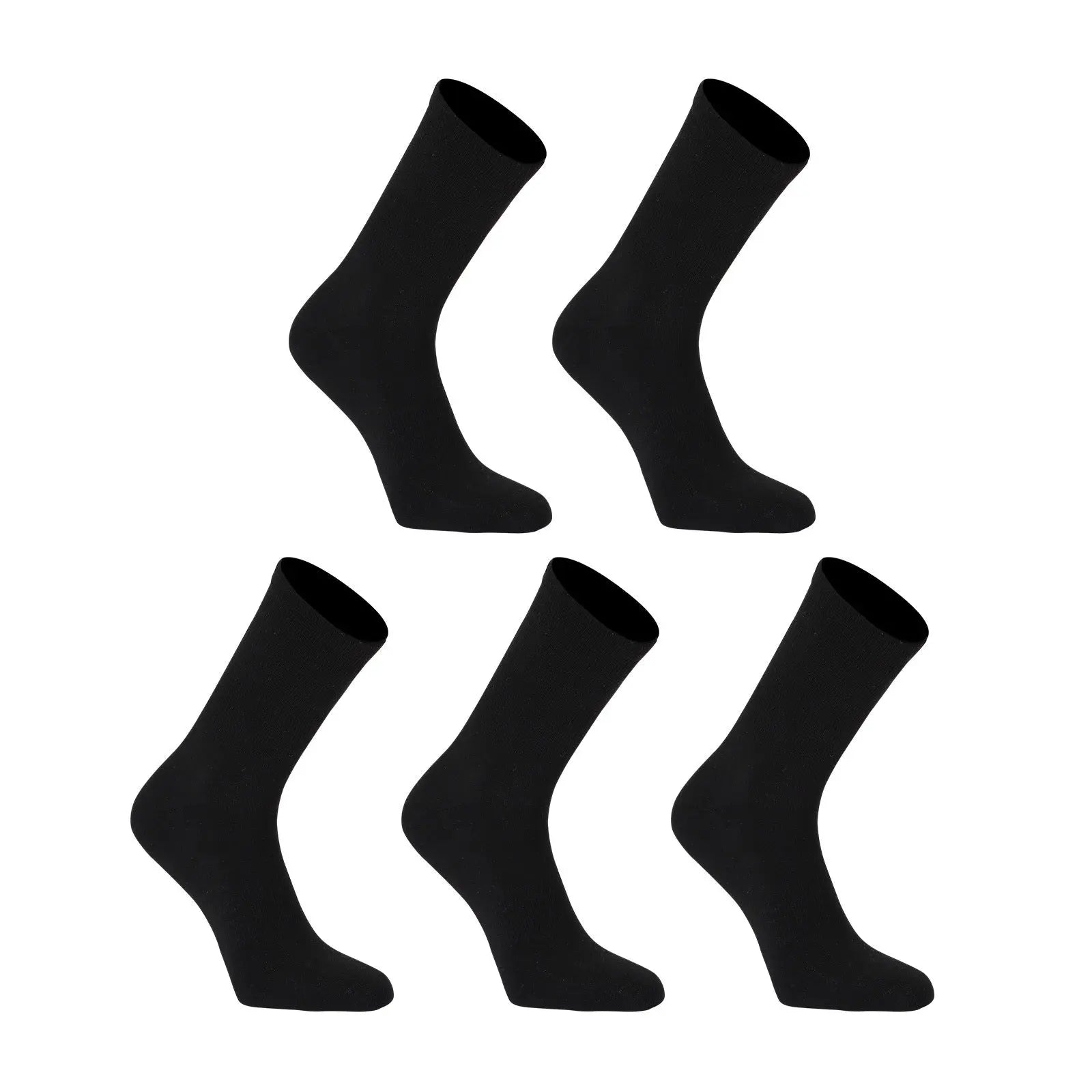 Rexy 5 Pack Medium Black 3D Seamless Crew Socks Slim Breathable from Deals499 at Deals499