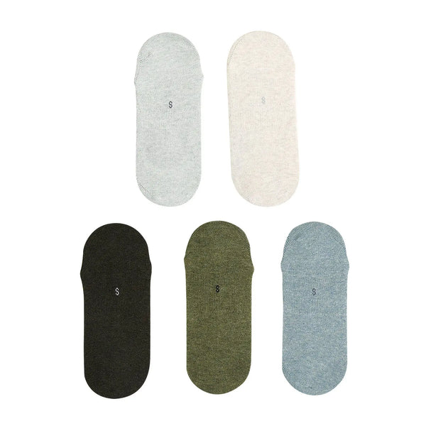 Rexy 5 Pack Medium Multi Colour Daily No Show Ankle Socks Non-Slip Breathable from Deals499 at Deals499