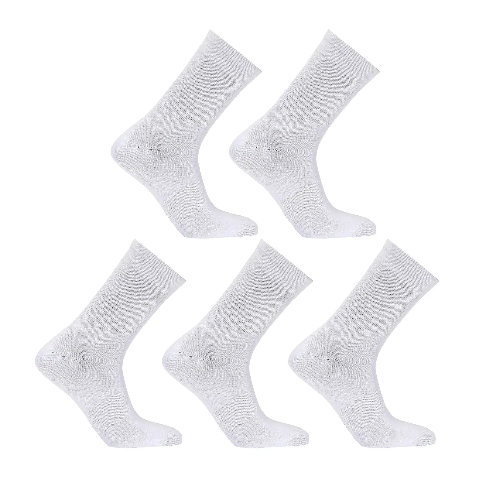 Rexy 5 Pack Medium White 3D Seamless Crew Socks Slim Breathable from Deals499 at Deals499