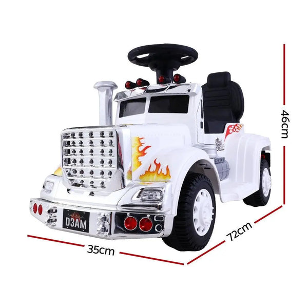 Ride On Cars Kids Electric Toys Car Battery Truck Childrens Motorbike Toy Rigo White Deals499