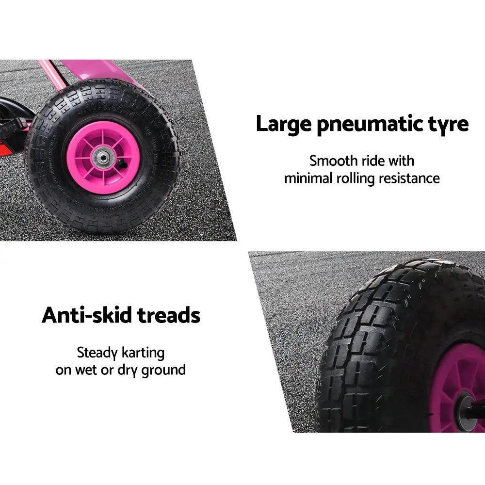 Rigo Kids Pedal Go Kart Car Ride On Toys Racing Bike Rubber Tyre Adjustable Seat Deals499