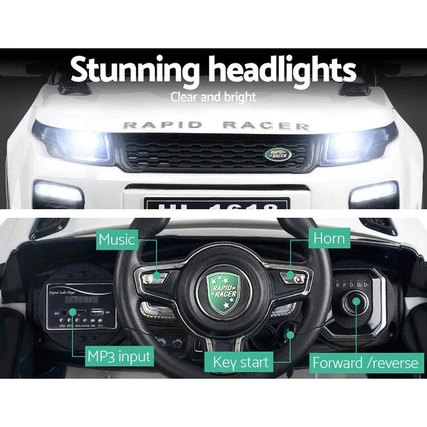 Rigo Kids Ride On Car  - White Deals499