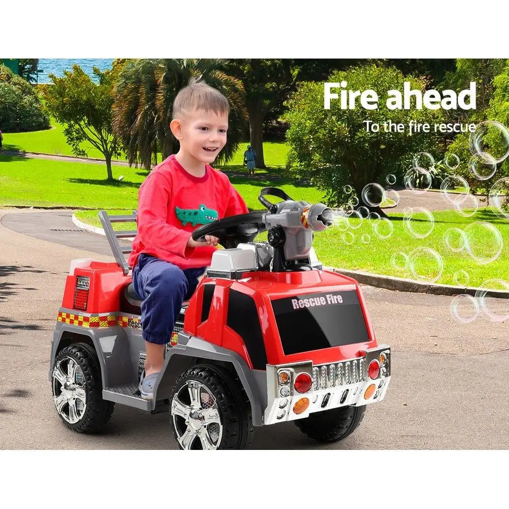 Rigo Kids Ride On Fire Truck Motorbike Motorcycle Car Red Grey Deals499