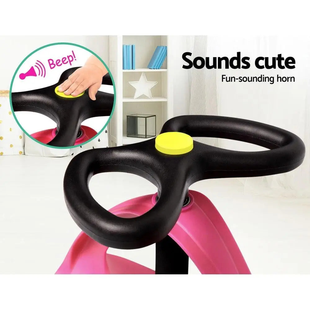 Rigo Kids Ride On Swing Car  - Pink Deals499
