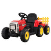 Rigo Ride On Car Tractor Trailer Toy Kids Electric Cars 12V Battery Red Deals499