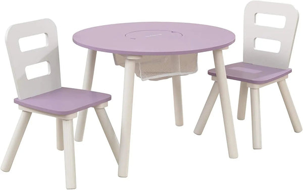 Round Table and 2 Chair Set for children (Lavender) Deals499