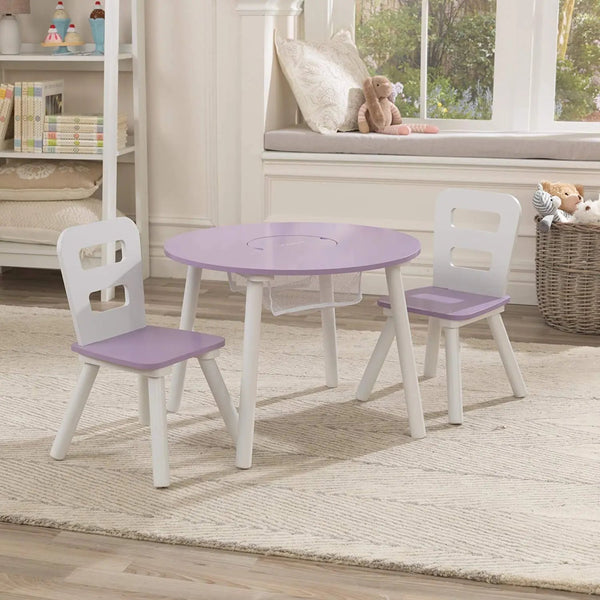 Round Table and 2 Chair Set for children (Lavender) Deals499