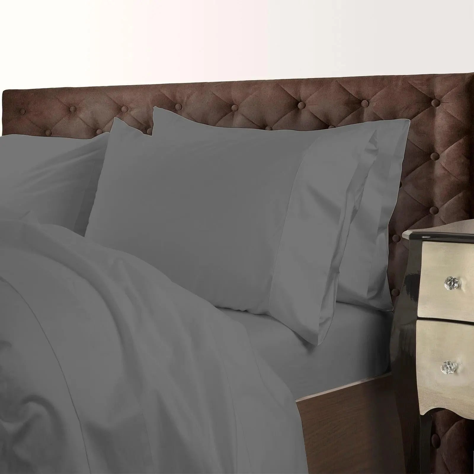 Royal Comfort 1000 Thread Count Cotton Blend Quilt Cover Set Premium Hotel Grade King Charcoal Deals499