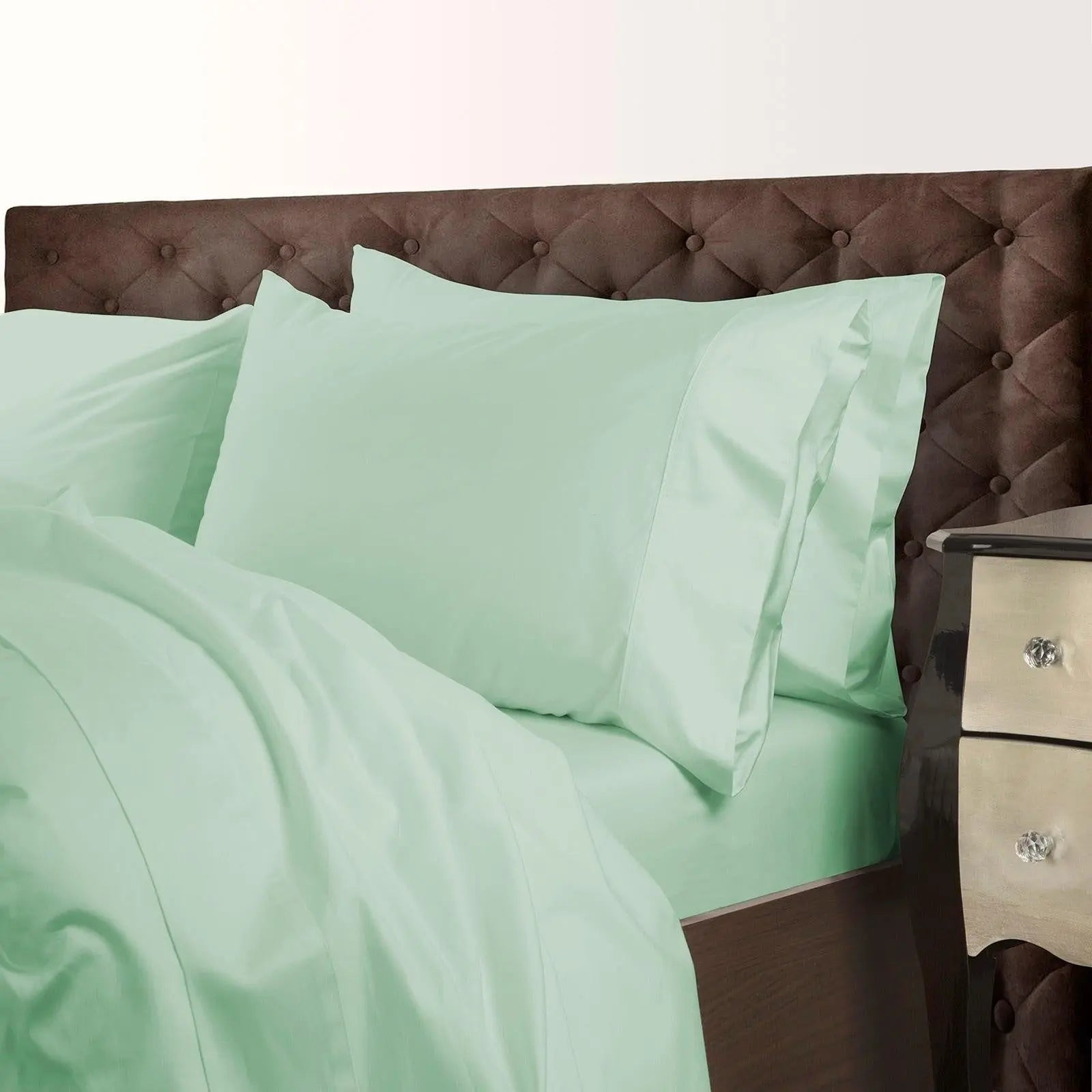 Royal Comfort 1000 Thread Count Cotton Blend Quilt Cover Set Premium Hotel Grade King Green Mist Deals499