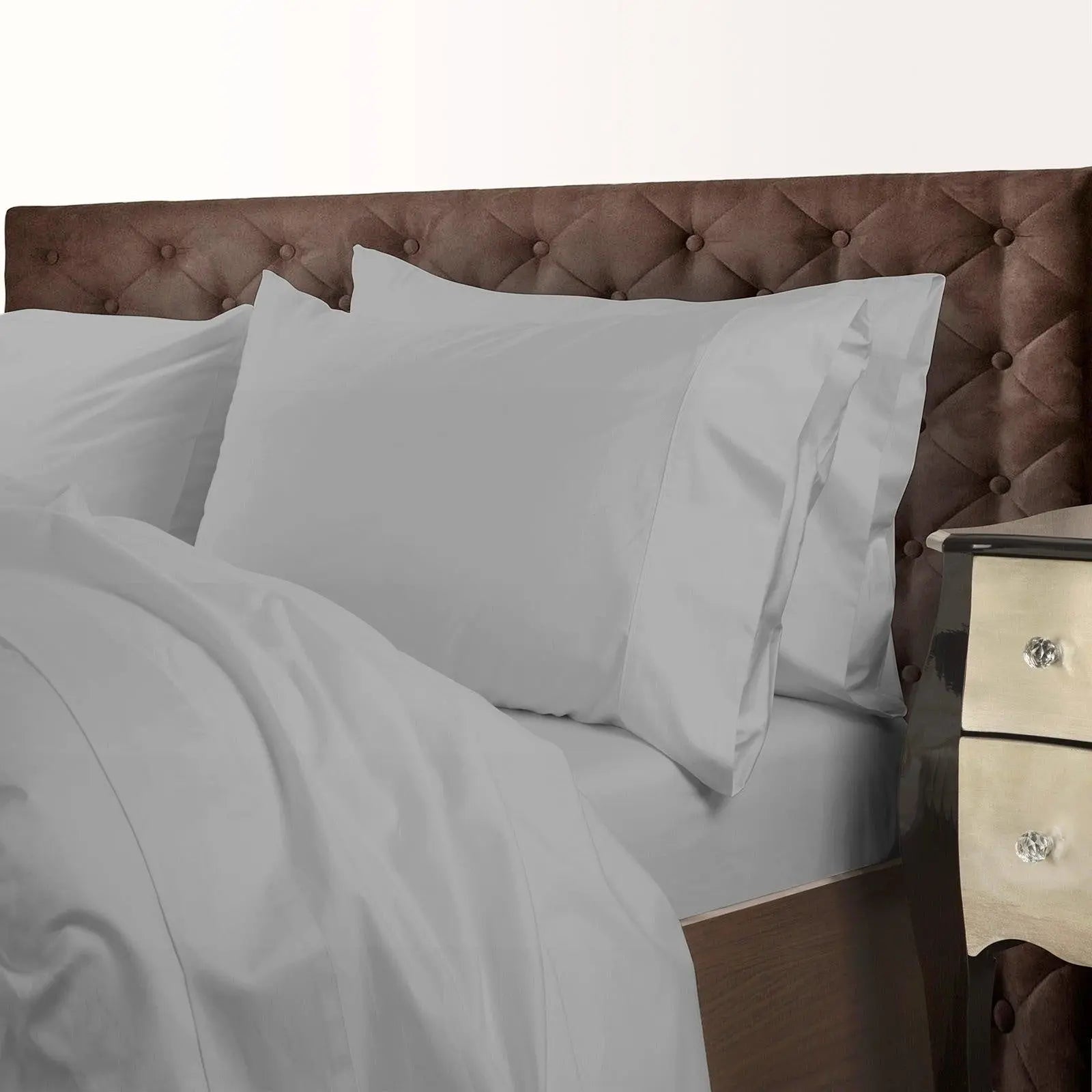 Royal Comfort 1000 Thread Count Cotton Blend Quilt Cover Set Premium Hotel Grade Queen Silver Deals499