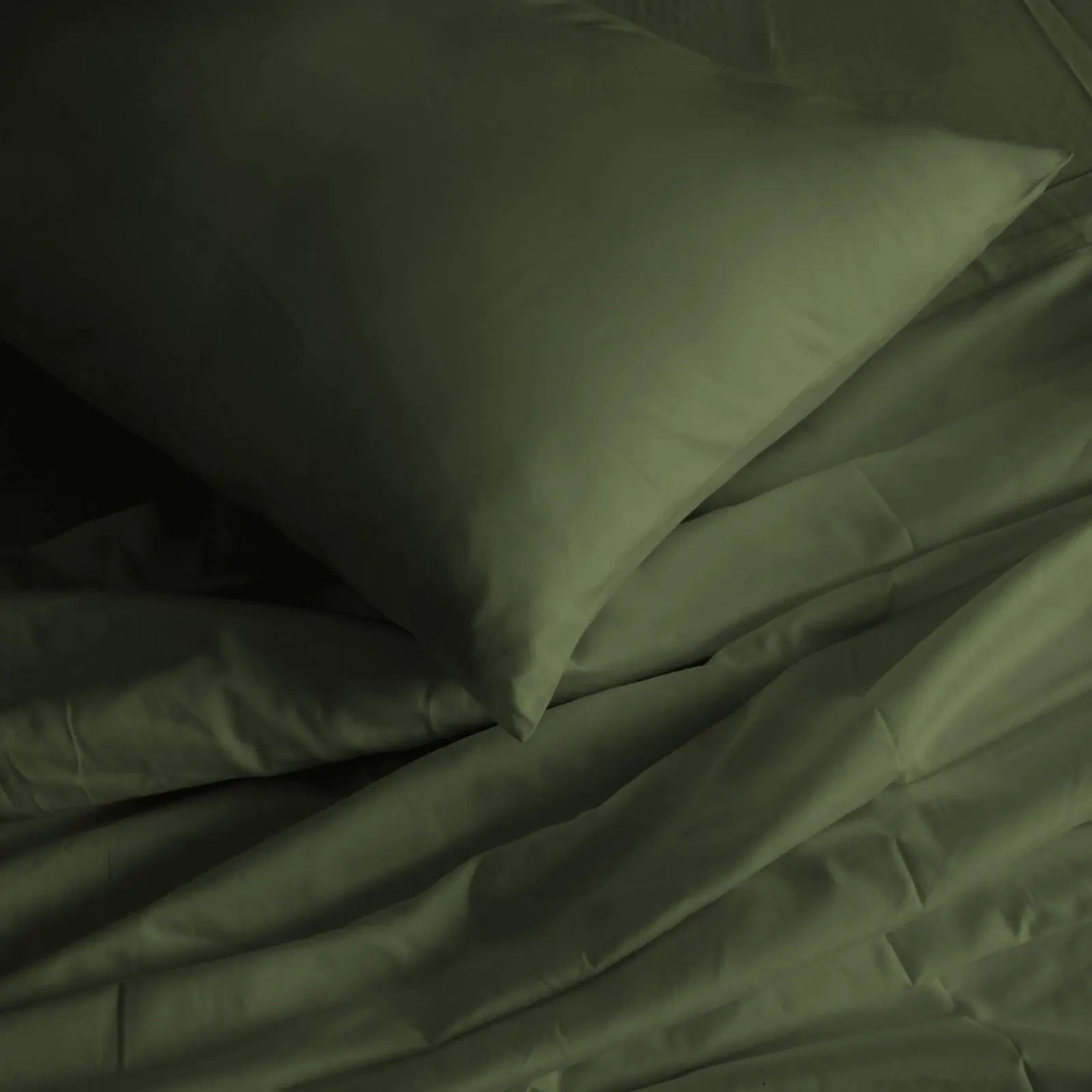 Royal Comfort 1000TC Hotel Grade Bamboo Cotton Sheets Pillowcases Set Ultrasoft Olive Queen Deals499