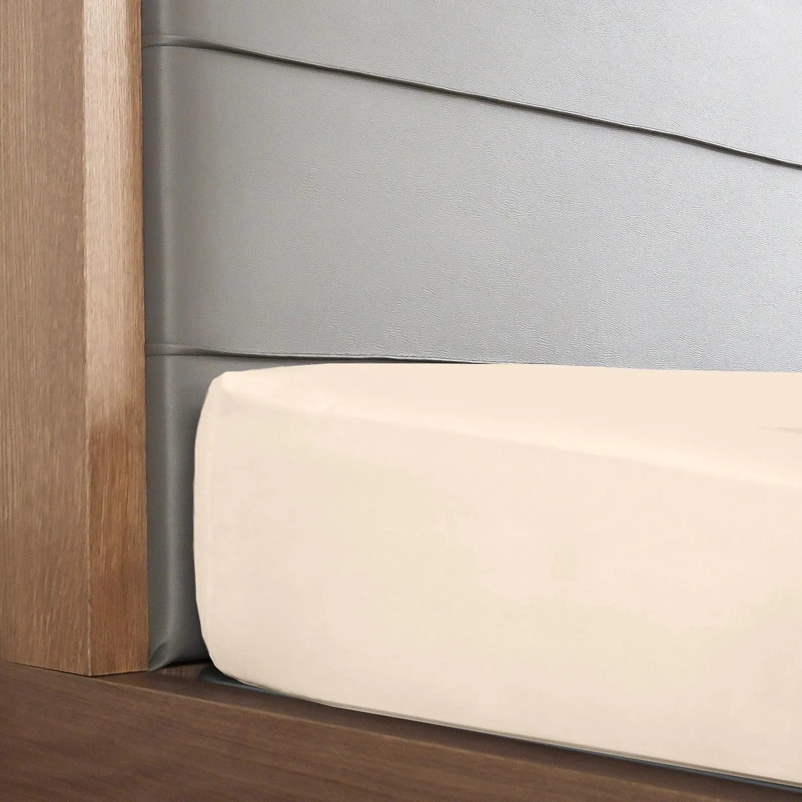 Royal Comfort 1200 Thread Count Fitted Sheet Cotton Blend Ultra Soft Bedding Ivory King Deals499