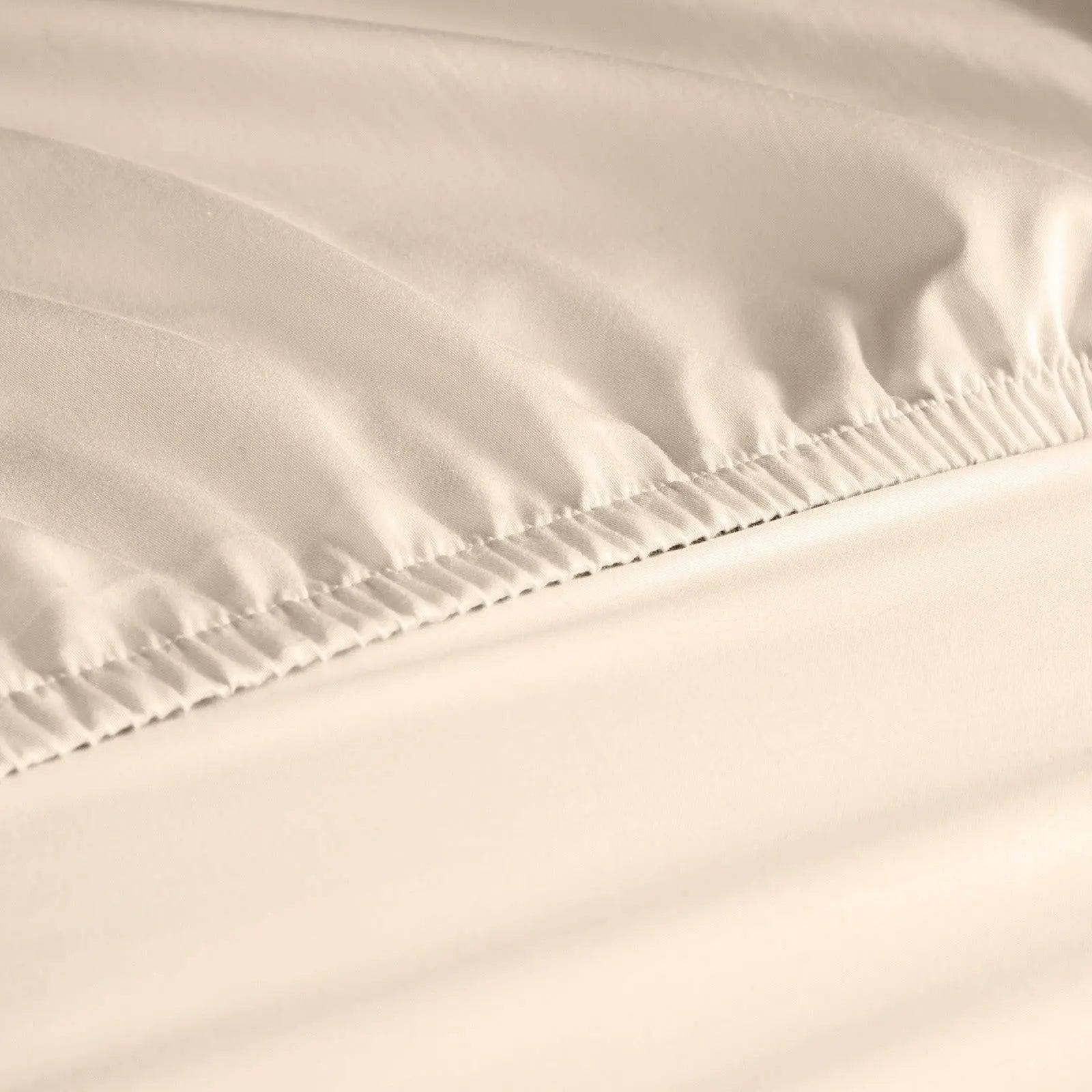 Royal Comfort 1200 Thread Count Fitted Sheet Cotton Blend Ultra Soft Bedding Ivory King Deals499