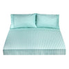 Royal Comfort 1200TC Soft Sateen Damask Stripe Cotton Blend Sheet Pillowcase Set Mist Queen Deals499