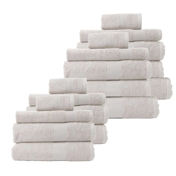 Royal Comfort 18 Piece Cotton Bamboo Towel Bundle Set 450GSM Luxurious Absorbent Sea Holly Deals499