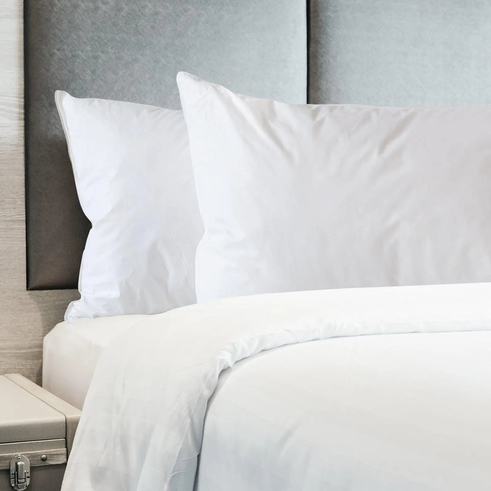 Royal Comfort 1800GSM Duck Feather Down Topper And 1000GSM 2 Pillows Set White King Deals499