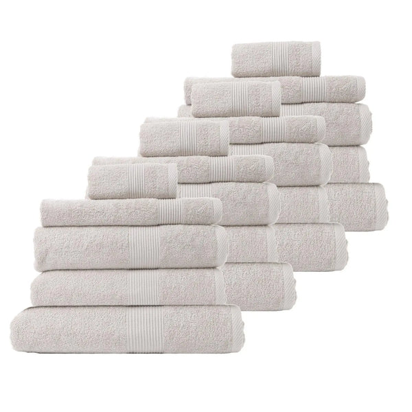 Royal Comfort 20 Piece Cotton Bamboo Towel Bundle Set 450GSM Luxurious Absorbent Sea Holly Deals499