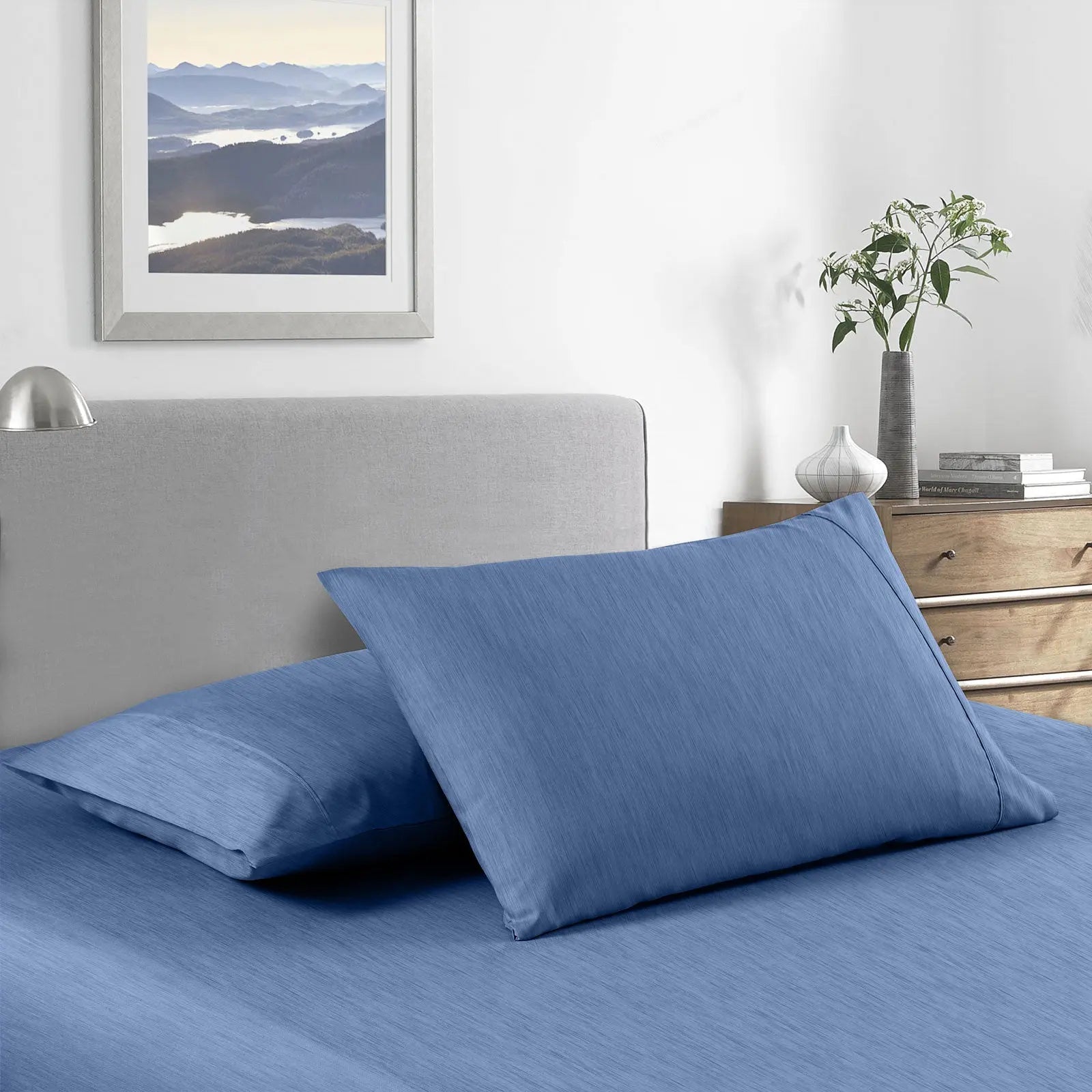 Royal Comfort 2000 Thread Count Bamboo Cooling Sheet Set Ultra Soft Bedding - Double - Denim from Deals499 at Deals499