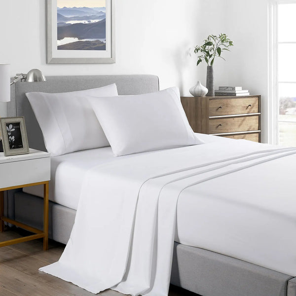 Royal Comfort 2000 Thread Count Bamboo Cooling Sheet Set Ultra Soft Bedding - King Single - White from Deals499 at Deals499