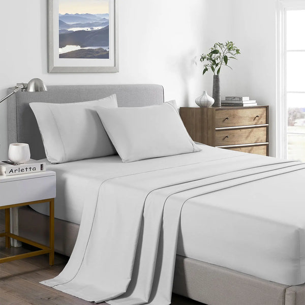 Royal Comfort 2000 Thread Count Bamboo Cooling Sheet Set Ultra Soft Bedding - Single - Pearl Stone from Deals499 at Deals499