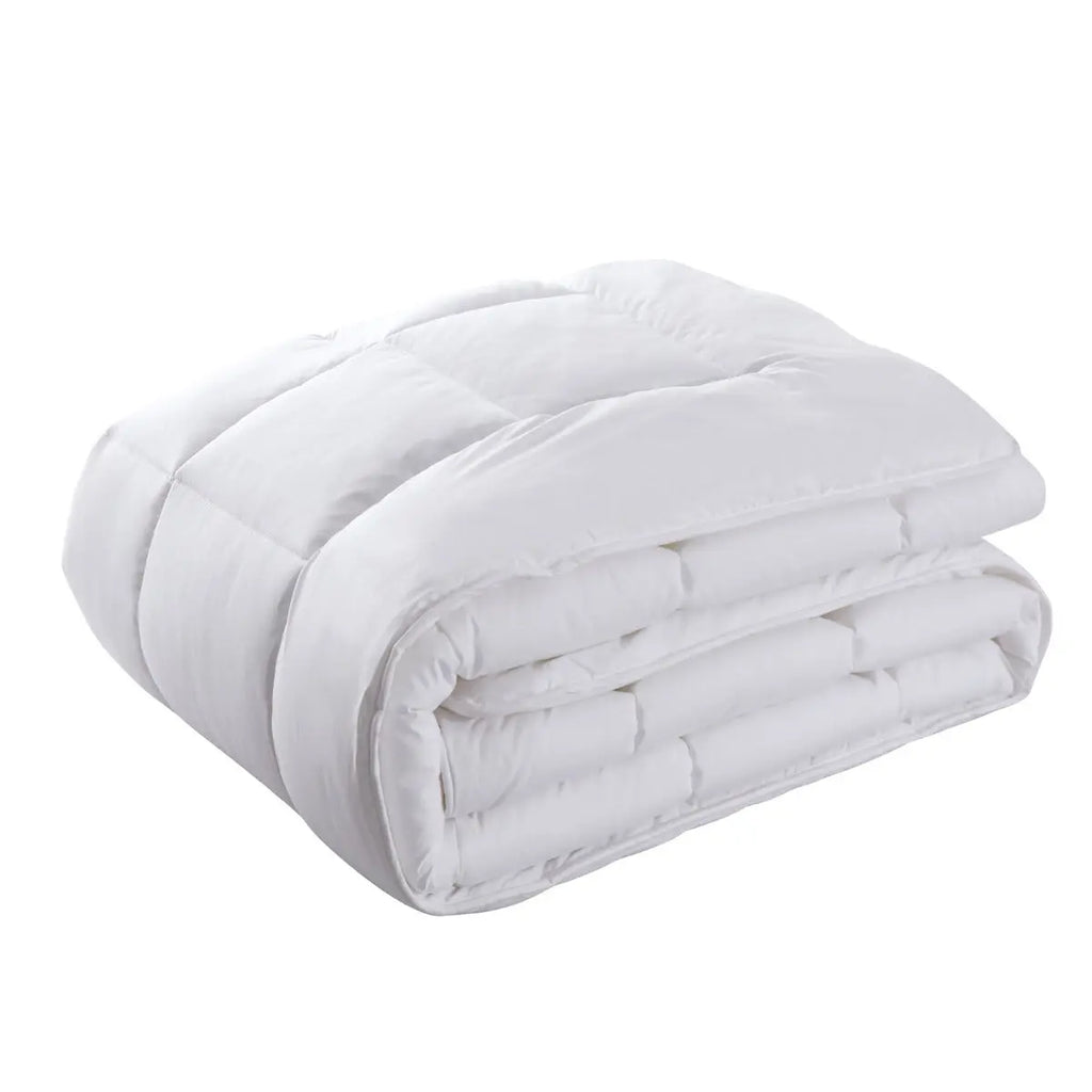 Royal Comfort 260GSM Deluxe Eco-Silk Touch Quilt 100% Cotton Cover Double White Deals499